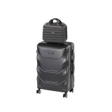 Set 2 Valize Leziter TraveLux Max IV Cabina Mare ABS Negru 4 Roti Duble