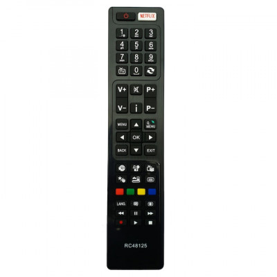 Telecomanda pentru LCD/LED Panasonic RC48125 cu Netflix, neagra cu functiile telecomenzii originale foto