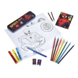 Set Scoala cu Model Spiderman - 25 de Accesorii