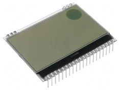 Afişaj LCD Grafic 128x64 FSTN Alb 55x43mm 20 PIN