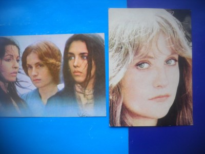 HOPCT LOT NR 1242 ISABELLE HUPPERT-ACTORI/ARTISTI-2 CARTI POSTALE-NECIRCULATE foto
