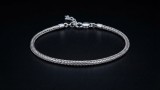 Cumpara ieftin Bratara din Argint 925 , zSpiga Chain, cu Impletitura Foxtail E i Lant de Prelungire
