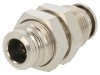 Conector Push-in AIGNEP Simplu de trecere M16x1, Racord Alama Nichelata 8mm