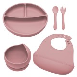 Set pentru diversificare din silicon Classic +6 luni Old Rose, 1 bucata, AppeKids