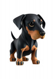 Sticker decorativ Doberman, Negru, 78 cm, 5574ST