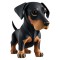 Sticker decorativ Doberman, Negru, 78 cm, 5574ST
