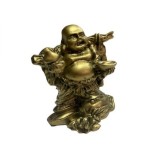 Statueta Feng Shui cu Buddha vesel auriu 9, cm ,model TT10
