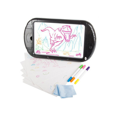 Tableta grafica/desenat pentru copii, Verk Group, 3 markere, LED, 3xAA, 35x20 cm foto