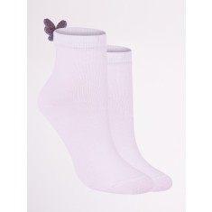 Sosete albe pentru fetite - Aripioare sclipitoare (Marime Disponibila: Marimea