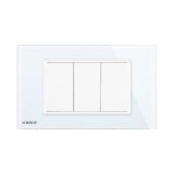 Cumpara ieftin Priza blank - goala Livolo cu rama din sticla - standard italian SmartElectro IntelligentHouse