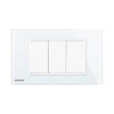 Priza blank - goala Livolo cu rama din sticla - standard italian SmartElectro IntelligentHouse foto