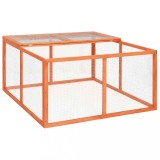 Cusca Iepuri vidaXL, Lemn Brad, 124x120x60cm, Exterior, Rozatoare, Animale Mici, Gradina