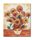 Cumpara ieftin Tablou celebru pictat manual, Vaza cu floarea soarelui , 50x40cm ulei pe panza, reproducere Vincent van Gogh