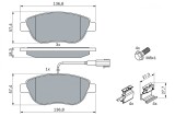 Placute frana Bosch 0986424596 Abarth Fiat Lancia Bravo Doblo Grande Punto Idea Linea Musa Stilo