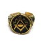 Inel Masonic Auriu - Soarele si Luna