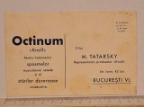 Cartolină publicitară &bdquo;Octinum&rdquo; Knoll &ndash; Rom&acirc;nia interbelic &ndash; ~9,5&times;14,5 cm &ndash; M. Tatarsky