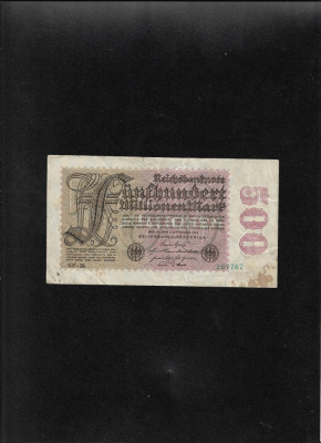 Germania 500000000 marci mark (500 milioane) 1923 seria267767 o singura fata foto