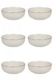 Set boluri, 6 piese, 680 ml, Ceramica, Bej