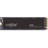 SSD, Crucial, T500, 1TB, PCIe, Gen4, NVMe, M.2 SSD, CT1000T500SSD8, Negru