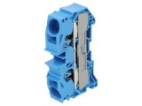 Conector de şine WAGO, term. &icirc;mbinare push-in, albastru, 2 borne