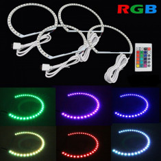 Kit Angel Eyes LED SMD BMW E38 RGB cu 16 culori cu telecomanda foto