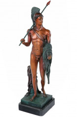 Luptator danez- statueta din bronz pe soclu din marmura BM2360 foto