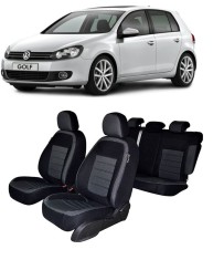 Set huse scaune auto dedicate VOLKSWAGEN GOLF 6 2009-2013 (Bancheta fractionata+huse cotiere)