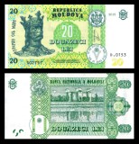 MOLDOVA █ bancnota █ 20 Lei █ 2015 █ P-23 (2) █ Semnatura: Armasu █ UNC