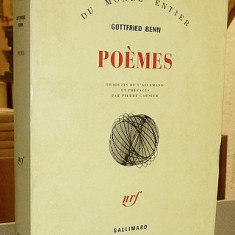 Poèmes / Gottfried Benn (Poezii complete in franceza)