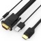 CABLU video Vention, HDMI(T) la VGA (T) + Jack 3.5mm+ USB 2.0, 2m, rezolutie 1080p la 60Hz, PVC, negru, &quot;ABIBH&quot; (timbru verde 0.08 lei) - 692279474609