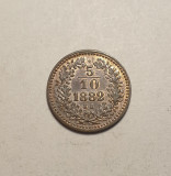 5/10 Krajczar 1882 UNC Piesa de Colectie, Europa