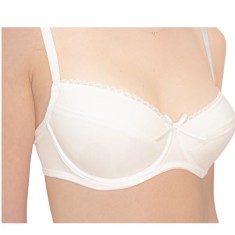 Sutien Clasic cu Cupă Subțire din Microfibră S110 - Alb - 70D
