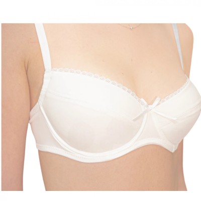 Sutien Clasic cu Cupă Subțire din Microfibră S110 - Alb - 85C foto