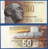 Bancnota Finlanda 50 Markaa 1986, P-118, UNC, Ne circulaci&oacute;n. Colecție Numismatică