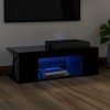 Gossi comoda tv cu lumini led, negru, 90x39x30 cm
