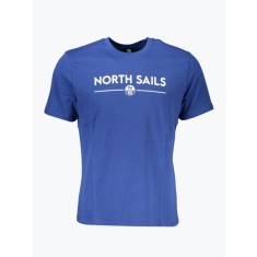 Tricou barbati din bumbac cu croiala Regular fit si imprimeu cu logo albastru, S
