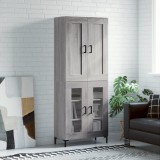 VidaXL Dulap &icirc;nalt, gri sonoma, 69,5x34x180 cm, lemn compozit