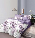 Cumpara ieftin Lenjerie Pat Common Sf219, Bumbac, 6 Piese, Fara Elastic, Imprimeu, Lila