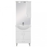 Mobilier complet de baie Bianca Plus 65, alb lucios, deschidere pe dreapta