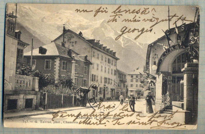 AD 388 C. P. VECHE -CHAMONIX-MONT-BLANC-CIRC.1937-CATRE ANNA PENCOVITZ-BUCURESTI