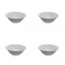 Set boluri, 8 piese, 450 ml, Portelan, Alb model