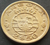 Cumpara ieftin Moneda exotica 2.5 ESCUDOS - ANGOLA, anul 1968 *cod 3088 = excelenta!, Africa