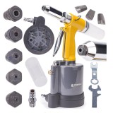 Pistol Nituit Pneumatic Powermat 1400 Kg, Pop Nituri 2.4-6.4mm, Aluminiu/Otel/Cupru, Conexiune 1/4