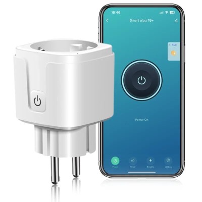 Priza inteligenta iUni PS1, 16A, WiFi, Monitorizare consum, Smart Life / Tuya APP, Compatibila Alexa/Google Assistant foto