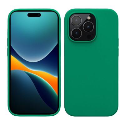Husa kwmobile pentru Apple iPhone 14 Pro, Silicon, Verde, 59073.142 foto