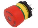 Comutator de Siguranță 22mm LED Roșu 5A 250VAC 24VDC