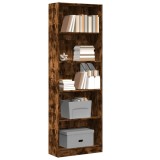 vidaXL Bibliotecă, stejar fumuriu, 60x24x176 cm, lemn prelucrat 857825