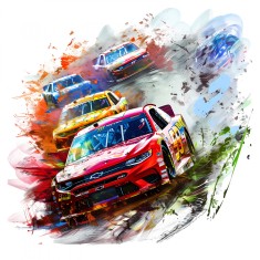 Sticker Chevrolet Rally Car Three , Autocolant Auto Sportiv