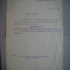 HOPCT DOCUMENT VECHI 330 MINISTERUL INDUSTRIEI COMERT EXTERIOR /BUCURESTI 1935