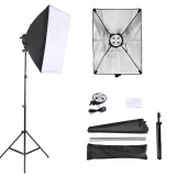 Softbox Abeststudio, 50 x 70cm, Difuzor 4 in 1, E27, 2m, Negru